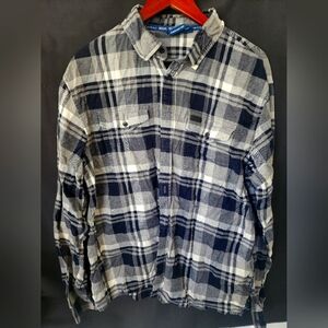 Men's Plaid Shirt Button-down Indian Motorcycle Large